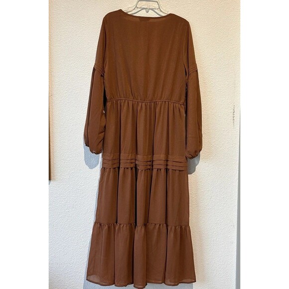 Rustty Dustty Dress Women's XL Burnt Orange Cottagecore Western Boho NWT - Picture 6 of 15